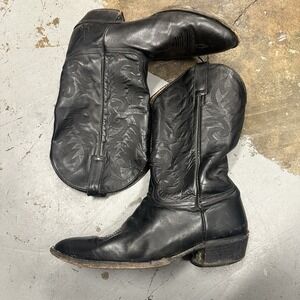 Cody James Western Square Toe Cowboy Boot Black Leather Style BBS5 Men Size 11 E